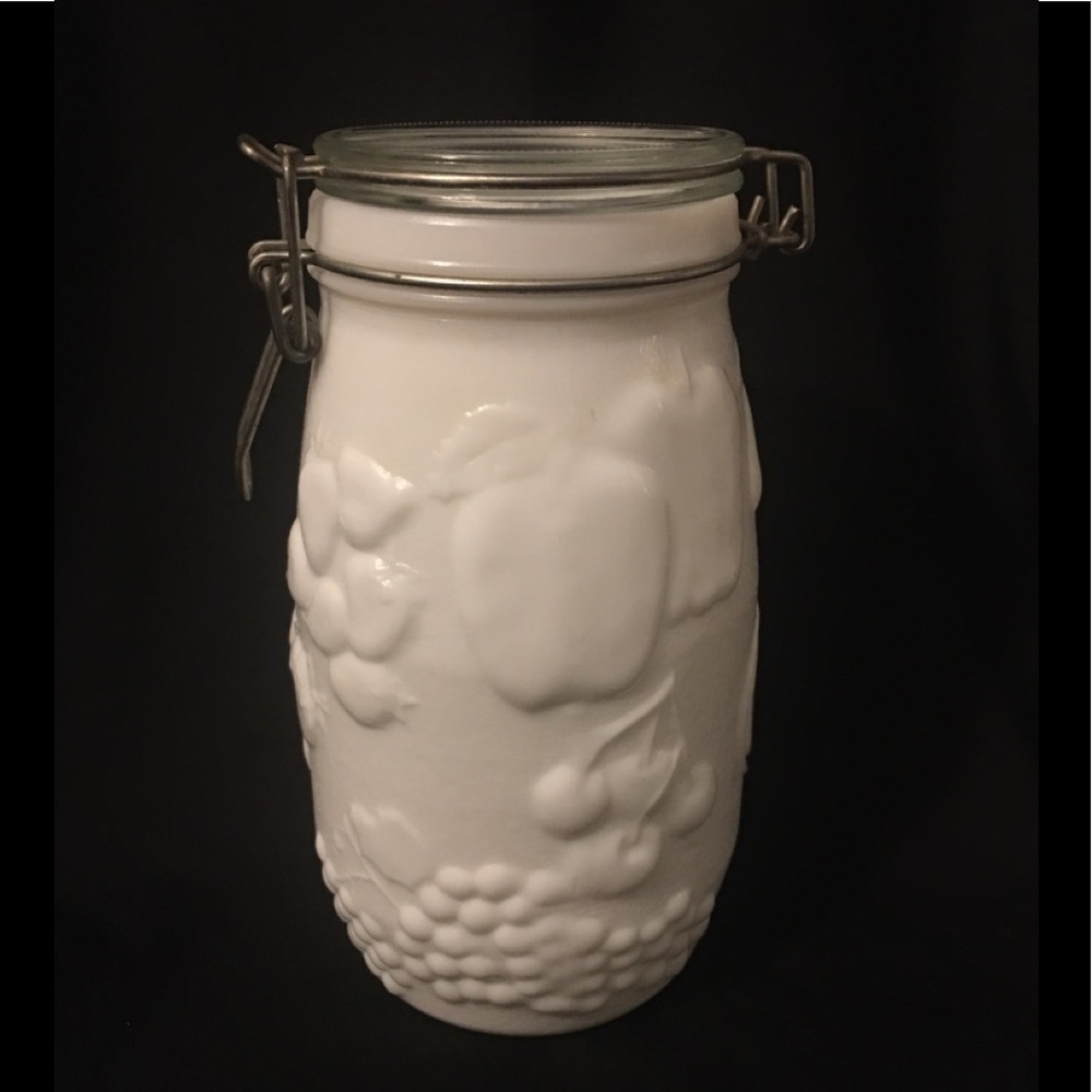 Vintage Wheaton White Milk Glass Jar